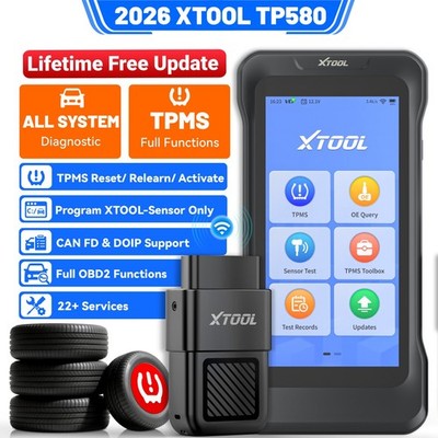 2026 XTOOL TP580 TPMS-Programmiergerät mit OBD2-Vollsystemdiagnosegerät