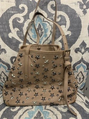 Jimmy Choo Women's Blush Star Studded Leather Sasha Tote Handbag checkpics 4wear