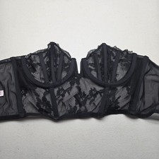 Victoria's Secret Women Corset 34B Black Floral Dream Angels