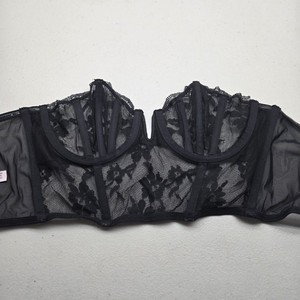 Victoria's Secret Women Corset 34B Black Floral Dream Angels