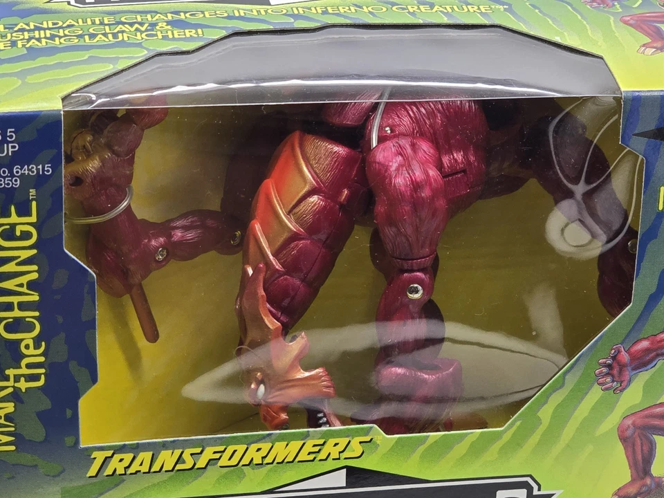 Vintage Transformers Animorphs Visser Three Infierno Creature Open Box Rare READ - Image 3 of 4