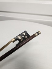 1800's Violin Bow Mother of Pearl Inlay, Silver or Nickel Knob