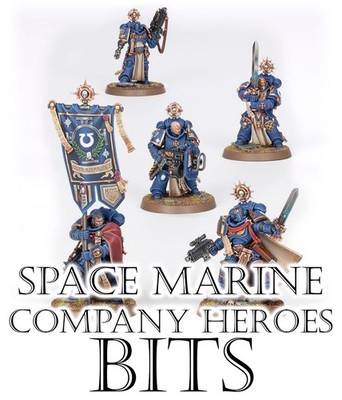 Warhammer 40k Space Marine Company Heroes Bits, Adeptus Astartes, Games Workshop