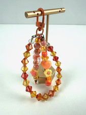 Handmade Purse Charm Bag/Handbag Charm Bling Keychain Acrylic Orange