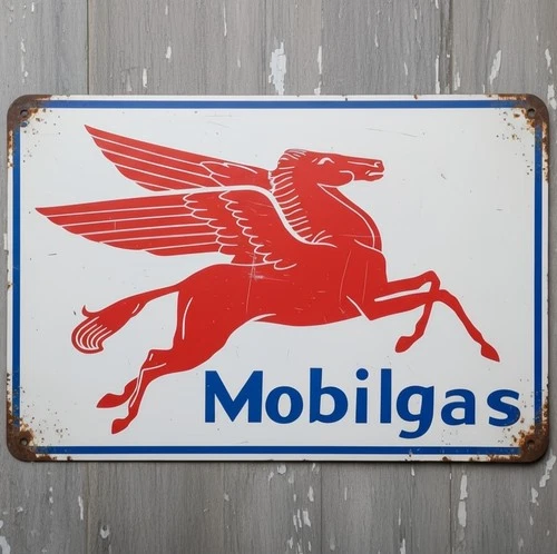 Mobilgas Mobil 8 x 12 Vintage Novelty Metal Sign Made In USA NEW!