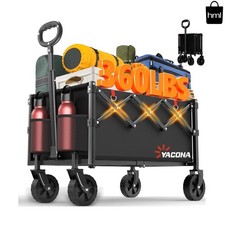 Compact and Versatile Collapsible Utility Cart with Anti-Slip All-Terrain Wheels