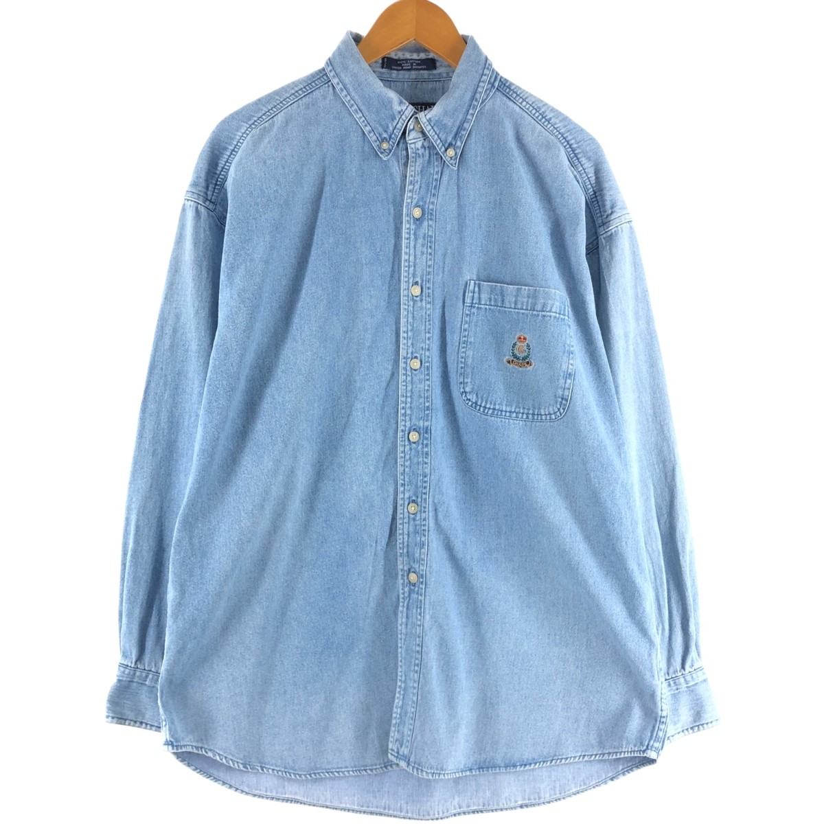 CHAPS RALPH LAUREN 90s デニムBDシャツ Vintage 90'S Ralph Lauren Chaps long-sleeved button-down