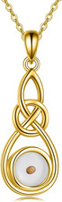 Mustard Seed Necklace Gold Plated Sterling Silver Infinity Faith Gifts Women Men