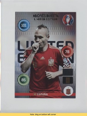2016 Panini Adrenalyn XL UEFA Euro Limited Edition XXL Andres Iniesta READ j3z