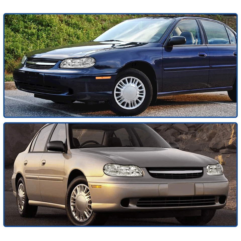 Headlights Assembly For 1997-2003 Chevy Malibu Clear Lens Headlamps Replacement Foto 2 de 4