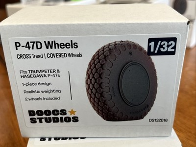 1/32 Doogs Studios #132016 P-47D Cross Tread Wheels Covered HAS / TRP 3D Print