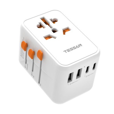 100W GaN Reiseadapter Weltweit Schnellladung Adapter Stromadapter mit 3 USB C
