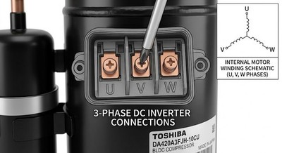 Toshiba Carel BLDC Inverter DC Compressor ZCCTDA4200 DA420A3FJH