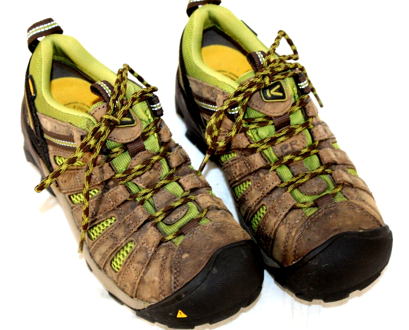 KEEN Voyageur Trek Scarpe da Campeggio Escursionismo Donna Taglia 6 Verde Marrone 1009185