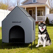 36" Dog House for Outdoor Indoor, Large Dog Houses Weatherproof 600D PVC with...