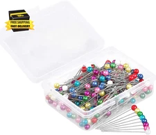 600 PCS Straight Pins 1.6 in Pearlized Ball Head Sewing Pins for Fabric DIY Sewi