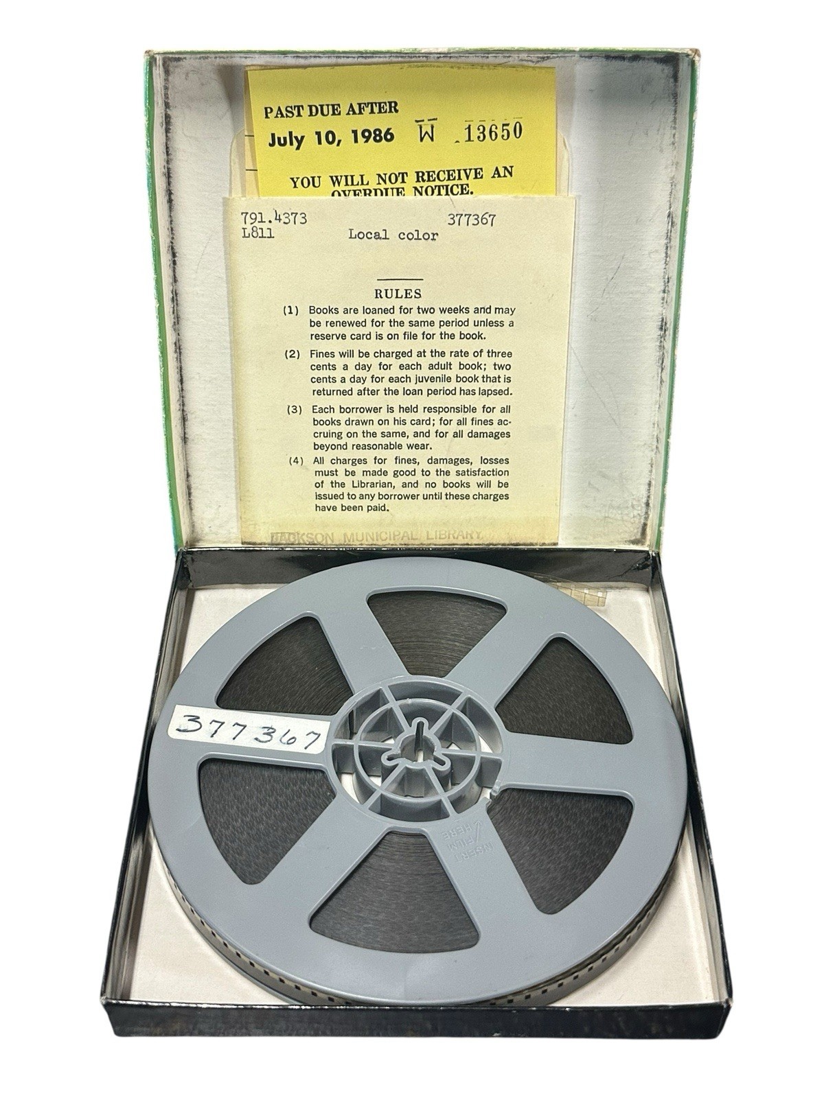 Local Color Blackhawk Films 8mm Vintage Film Reel. Jackson Ms Municipal Library.