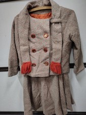 Vtg 40's-60's Suit, Jacket Skirt Handmade Lined Jacket Plaid Wool style