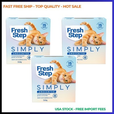 3P Fresh Step Simply Unscented Multi Cat Clumping Litter, 22 lb