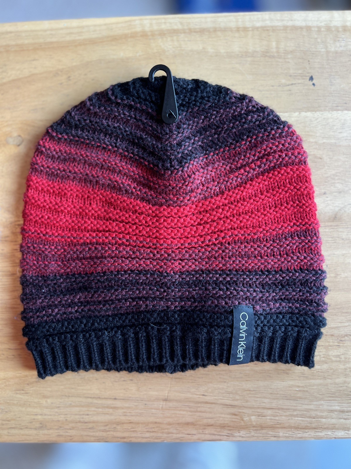 NWT Rare Calvin Klein Women's Marled Purple Red Pink Color Block Beanie