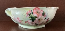 HAVILAND LIMOGES, FRANCE ANTIQUE HAND PAINTED 10 1/4 PORCELAIN BOWL NUMBERED