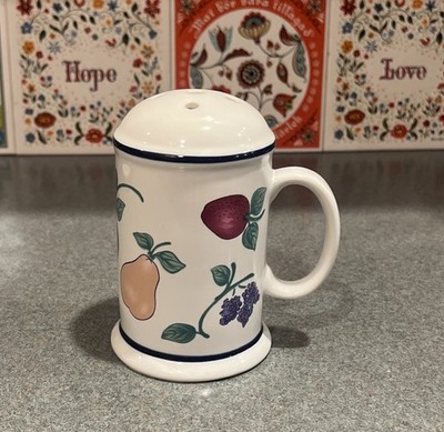 PRINCESS HOUSE Orchard Medley FRUIT Large Ceramic SHAKER Cheese Herbs Sugar XLNT