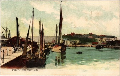 PC KENT DOVER THE QUAY SIDE ENGLAND (u19301)