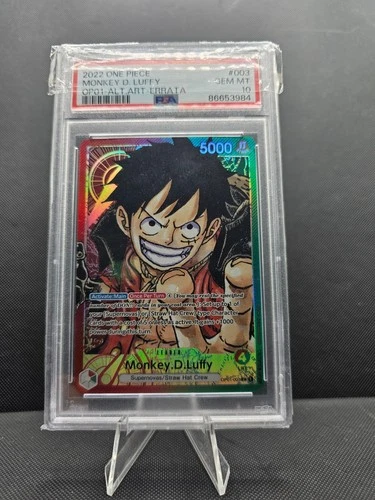 Monkey.D.Luffy (003) (Alt Art) OP01-003 ART-ERRATA Foil PSA 10