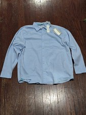 NWT 128 Tommy Bahama Nova Wave Seersucker Shirt Mens XL Long Sleeve Blue