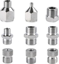 9Pcs Airbrush Adapter Set Fitting Connector Kit for Compressor and Hose Setup