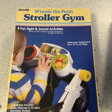 Vintage Winnie the Pooh Stroller Gym Sears Disney Baby Toy w/ Box & Instructions