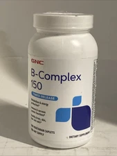 GNC B-Complex 150 Timed-Release 100 Vegetarian Caplets Exp 6/26
