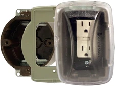 Outdoor 1-Gang Round Box WP3103C – Clear Weatherproof Electrical Cover