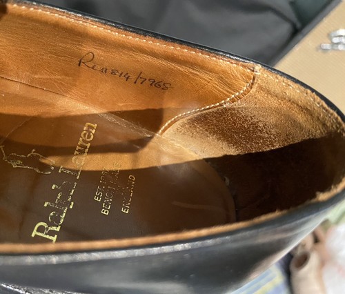 Vintage Ralph Lauren Bench Made Shoes Black Oxford Women's 7 Made in England - Picture 11 of 16