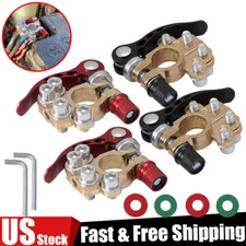 4PCS Car Battery Terminal Connectors Quick Release Disconnect Positive Negative