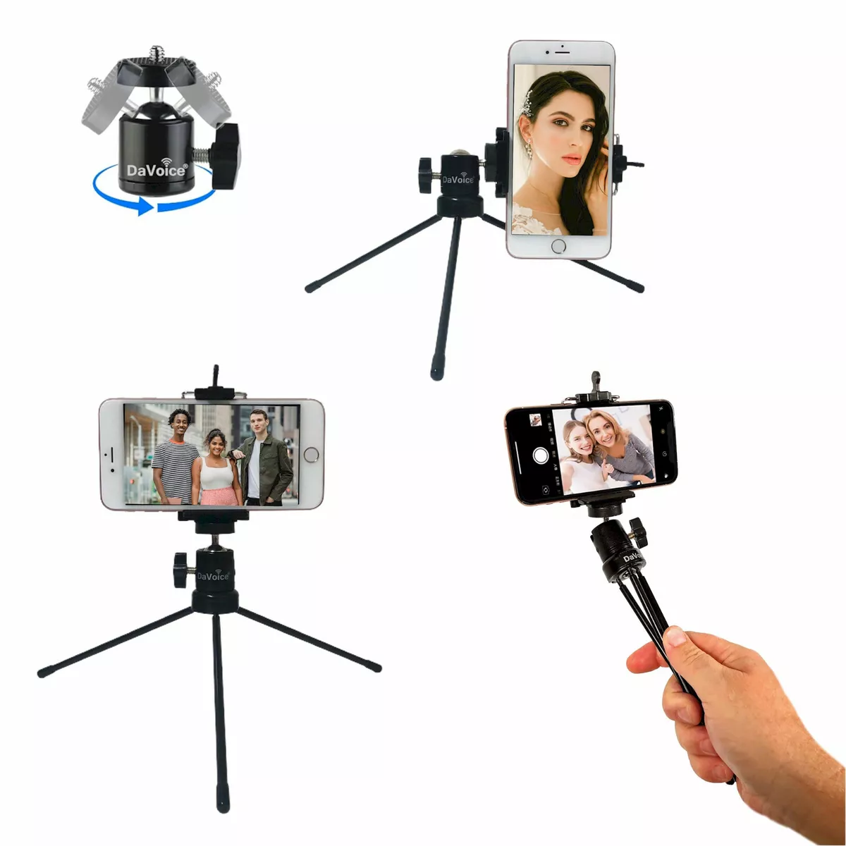  Ailun Tripod Phone Mount Holder Head Standard Screw