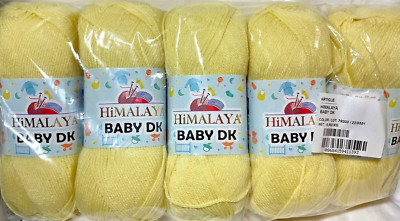 Liquidation Sale.   Premier Himalaya Baby DK Yarn 5 Pack  Yellow .