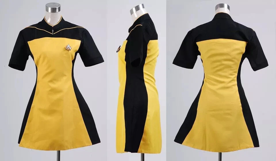 LO ÚLTIMO Vestido Star Trek TNG Azul Amarillo Rojo Poliéster Disfraz Juegos con disfraces Carnaval Foto 4 de 4