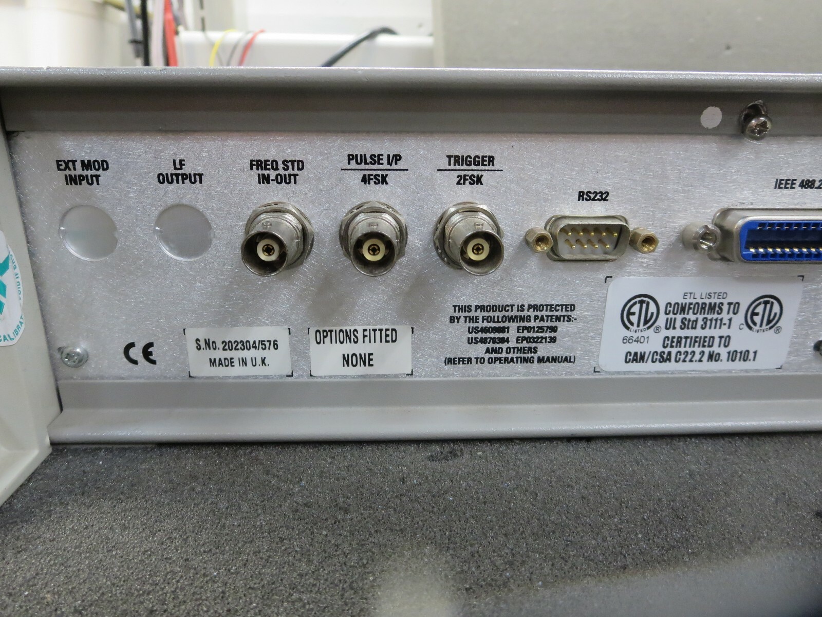 IFR, 2025, Signal Generator, 9 Khz 2.51 Ghz, 100240 VAC, Powers On