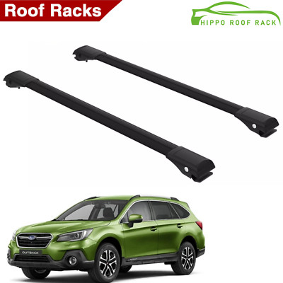 For Subaru Outback 2014-2020 Flush Roof Rack Cross Bars Black Set 2 Pcs