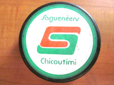 SAGUENEENS CHICOUTIMI LHJMQ QMJHL VINTAGE OFFICIAL HOCKEY PUCK made in 🇨🇿