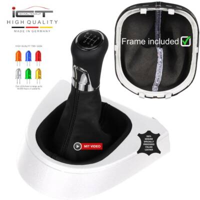 ICT Schaltknauf Schaltsack Leder für VW Touran 1 / 2 Typ 1T / 5T beleuchtet A115