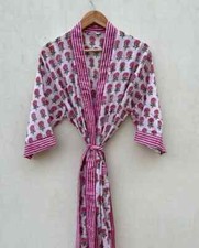 Indian Vintage 100 Cotton Long Beach Maxi Kaftan Dress One Size Caftan Kimono