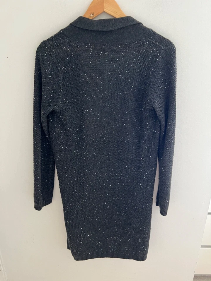 Cárdigan largo Victoria’s Secret gris con cachemir talla M Foto 4 de 4