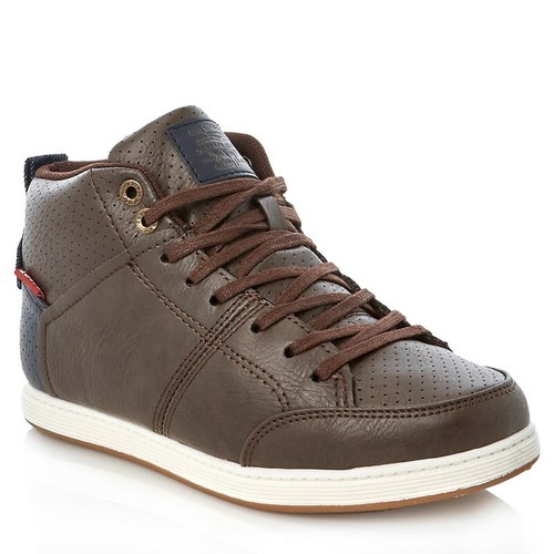 Navy Boys High Top Sneakers Size 