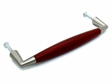 20 x D Handles 128mm Red & Matt Nickel Cupboard Door Cabinet Drawer Handle (384)
