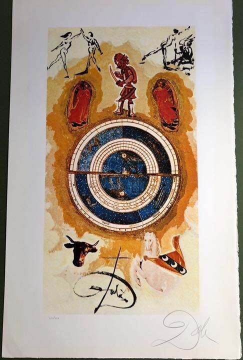 Salvador Dali 1978 Lyle Stuart Tarot Suite - Wheel of Fortune