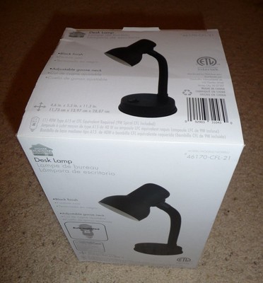 Intertek Home Design Adjustable Desk Lamp (Black)