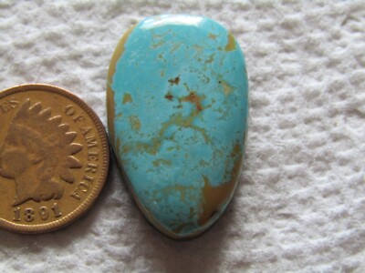 King's Manassa Turquoise 25 carat Cabochon American Blue Green Cab Lick Skillet