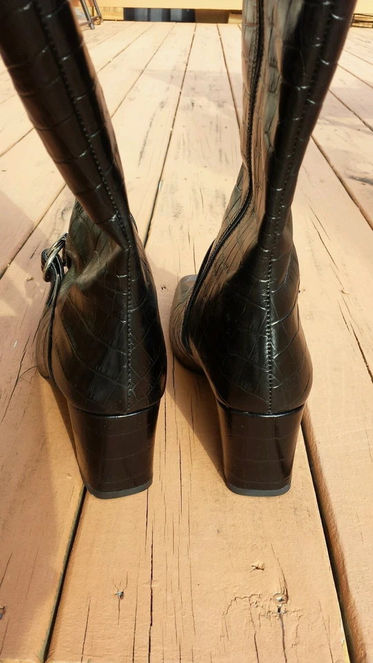 Botas de montar altas Lumiani para mujer talla 9M negras hechas en Italia Foto 3 de 4